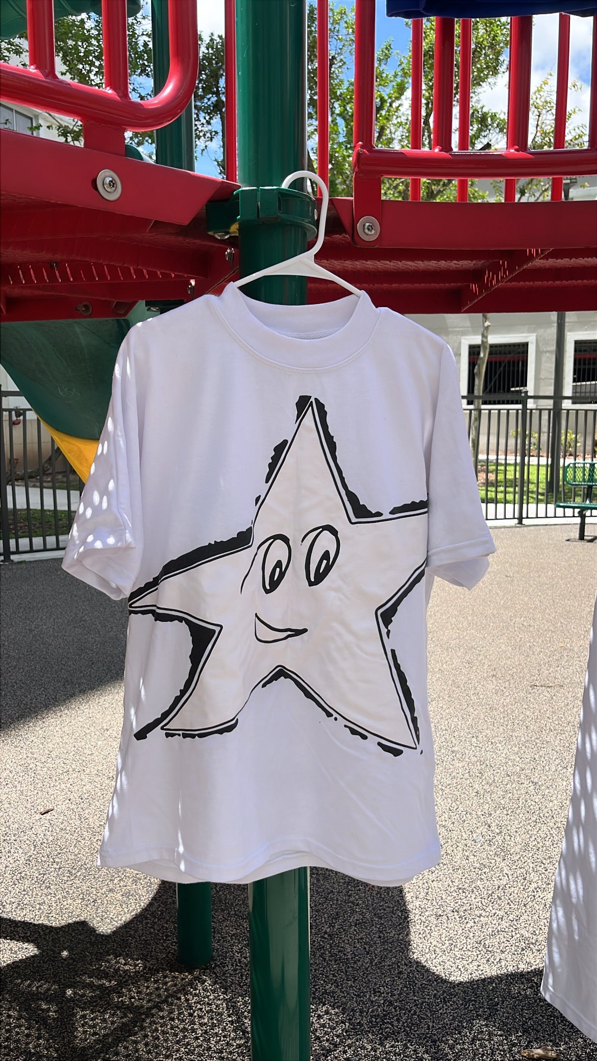 Black Star White Tee