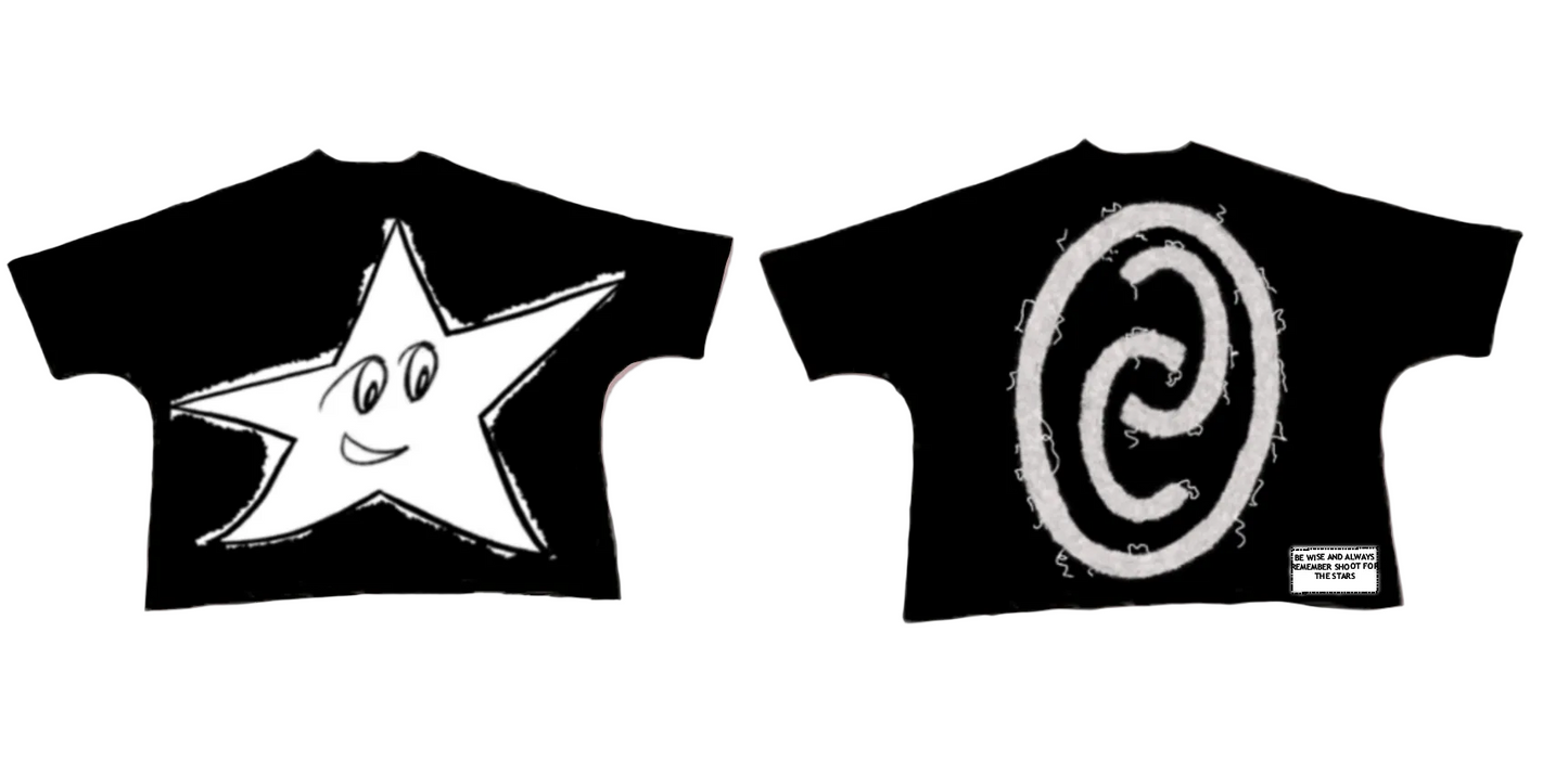 White Star Black Tee
