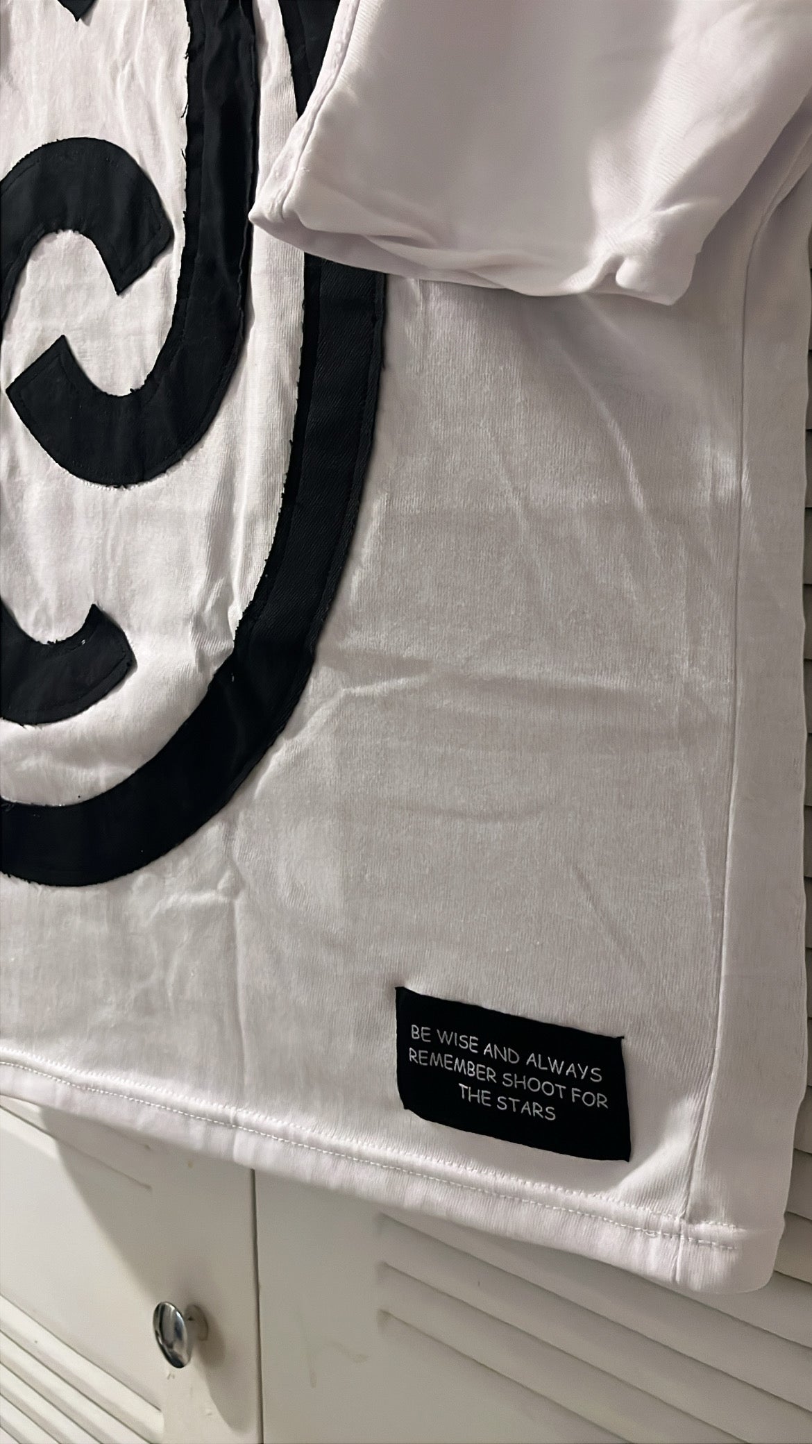 Black Star White Tee