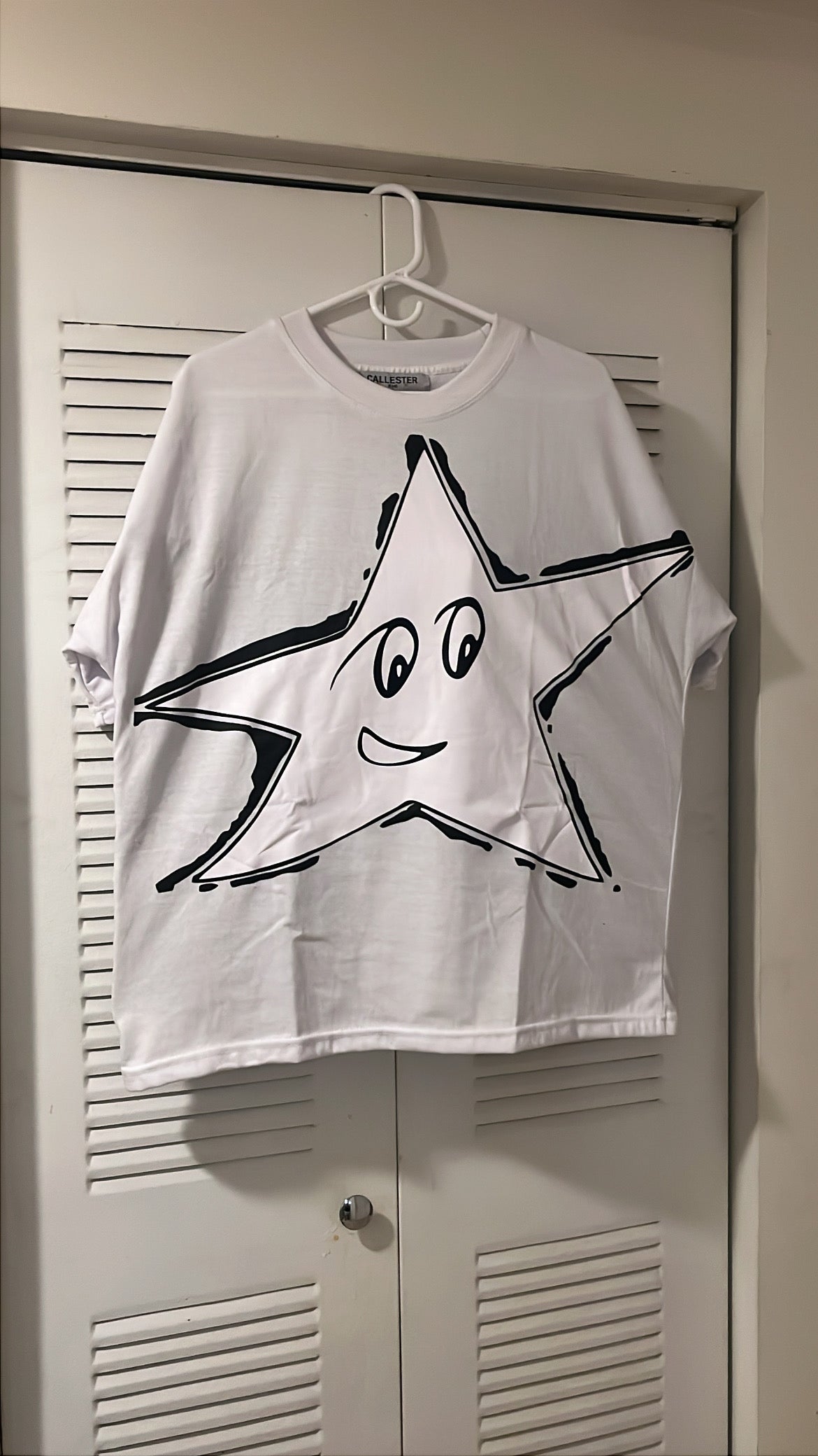 Black Star White Tee
