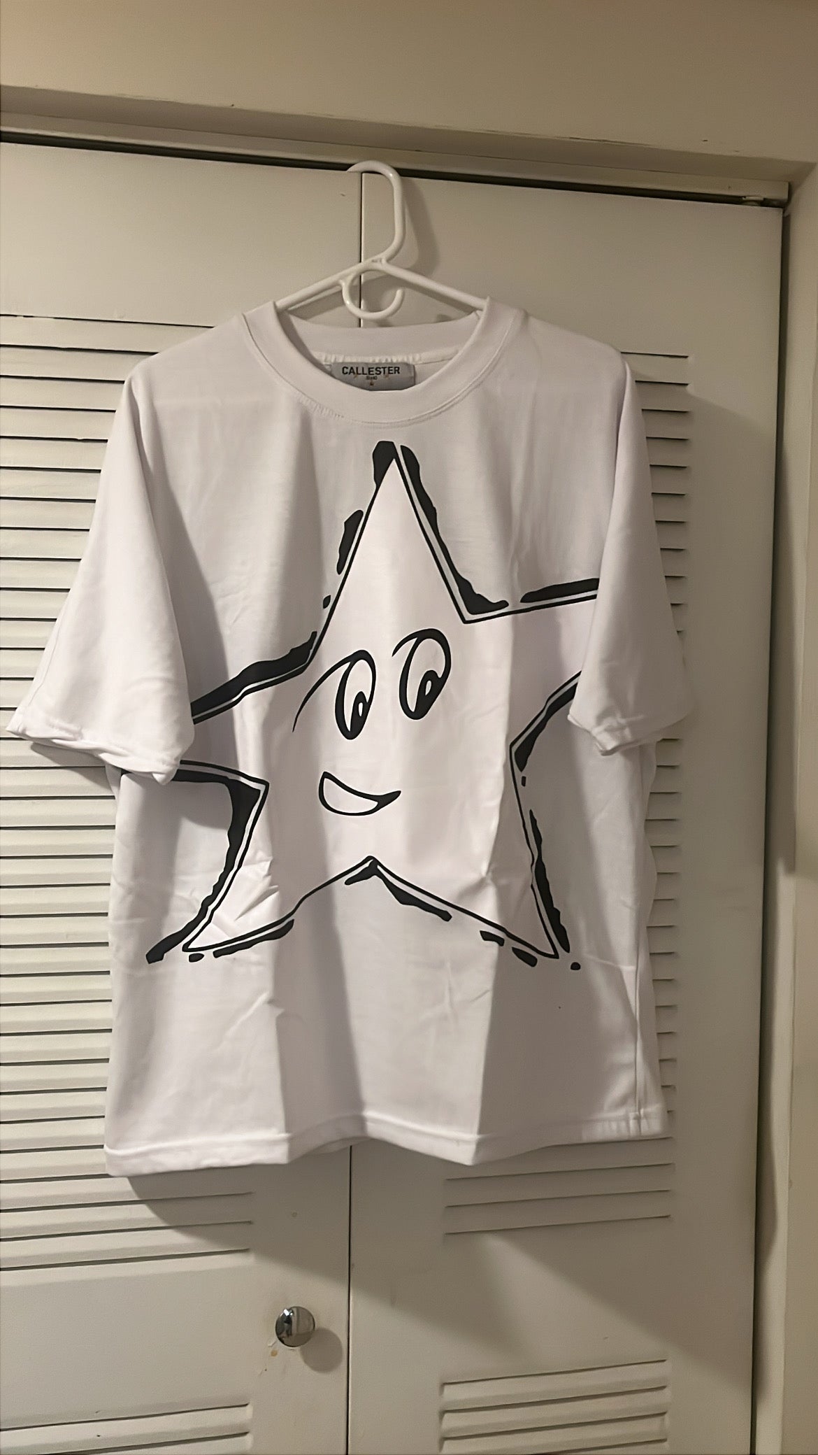 Black Star White Tee