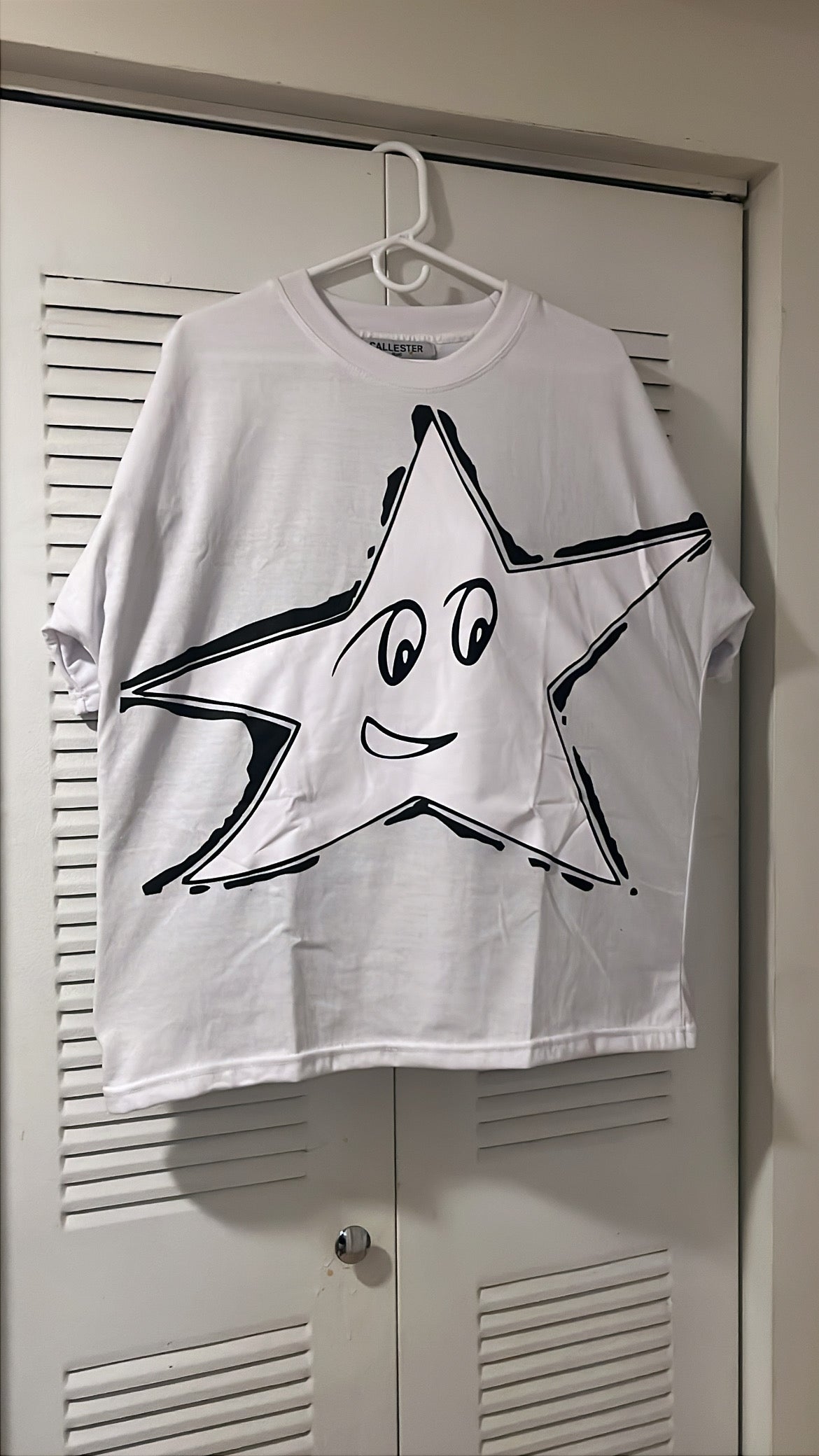Black Star White Tee