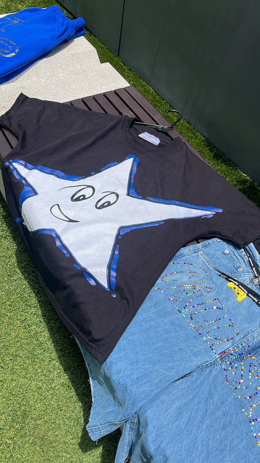Blue Star Black Tee