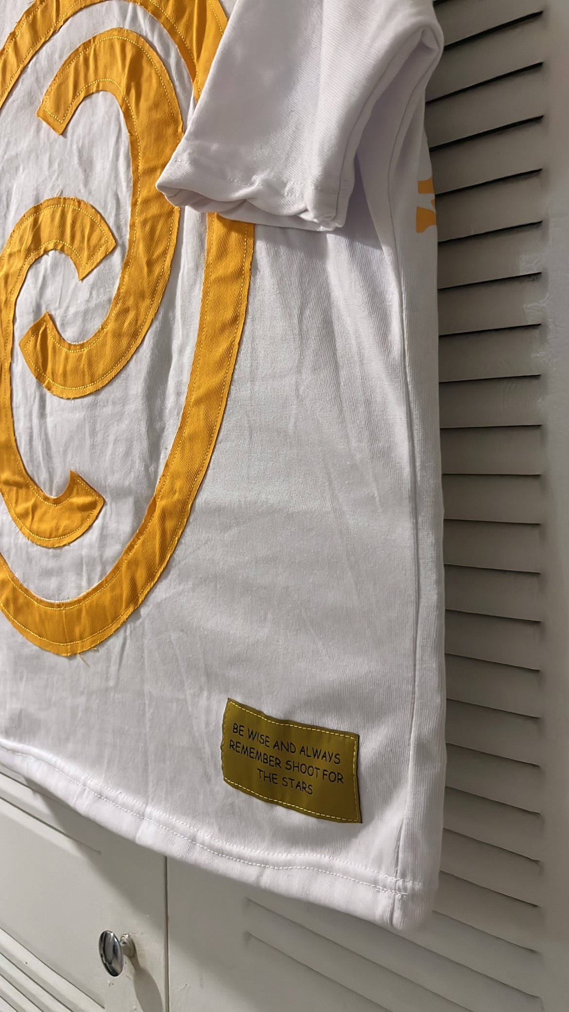 Yellow Star White Tee