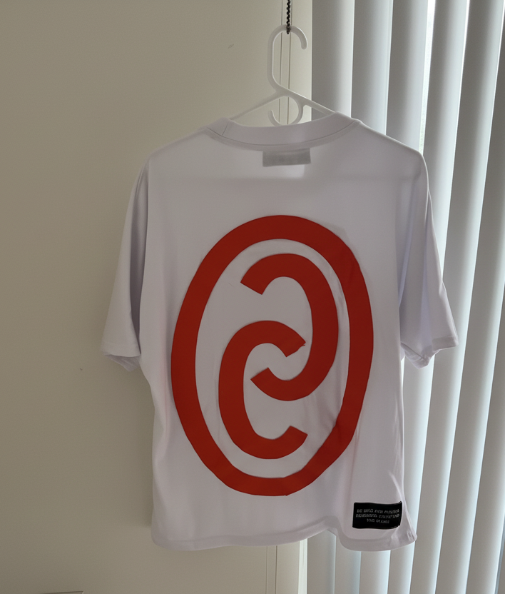 Orange Star White Tee