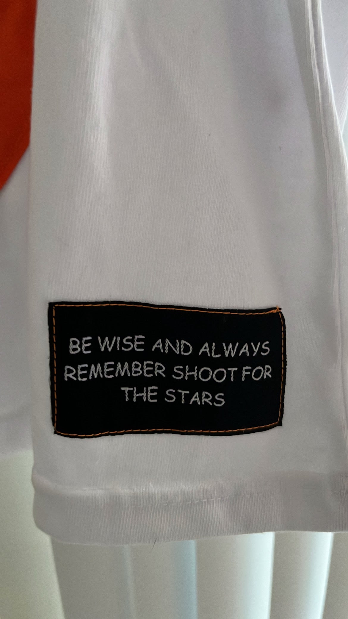 Orange Star White Tee