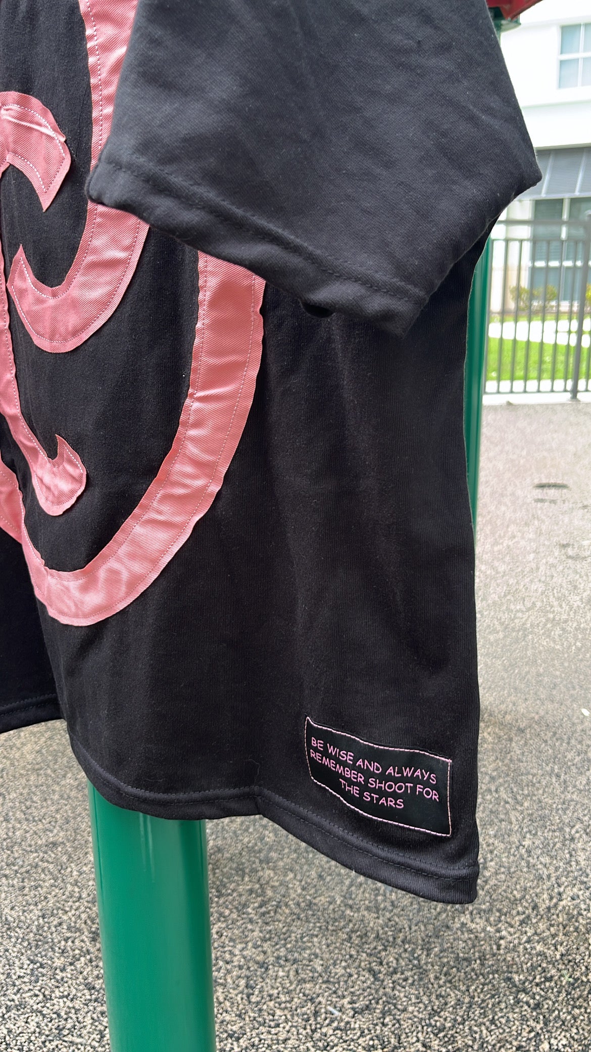Pink Star Black Tee