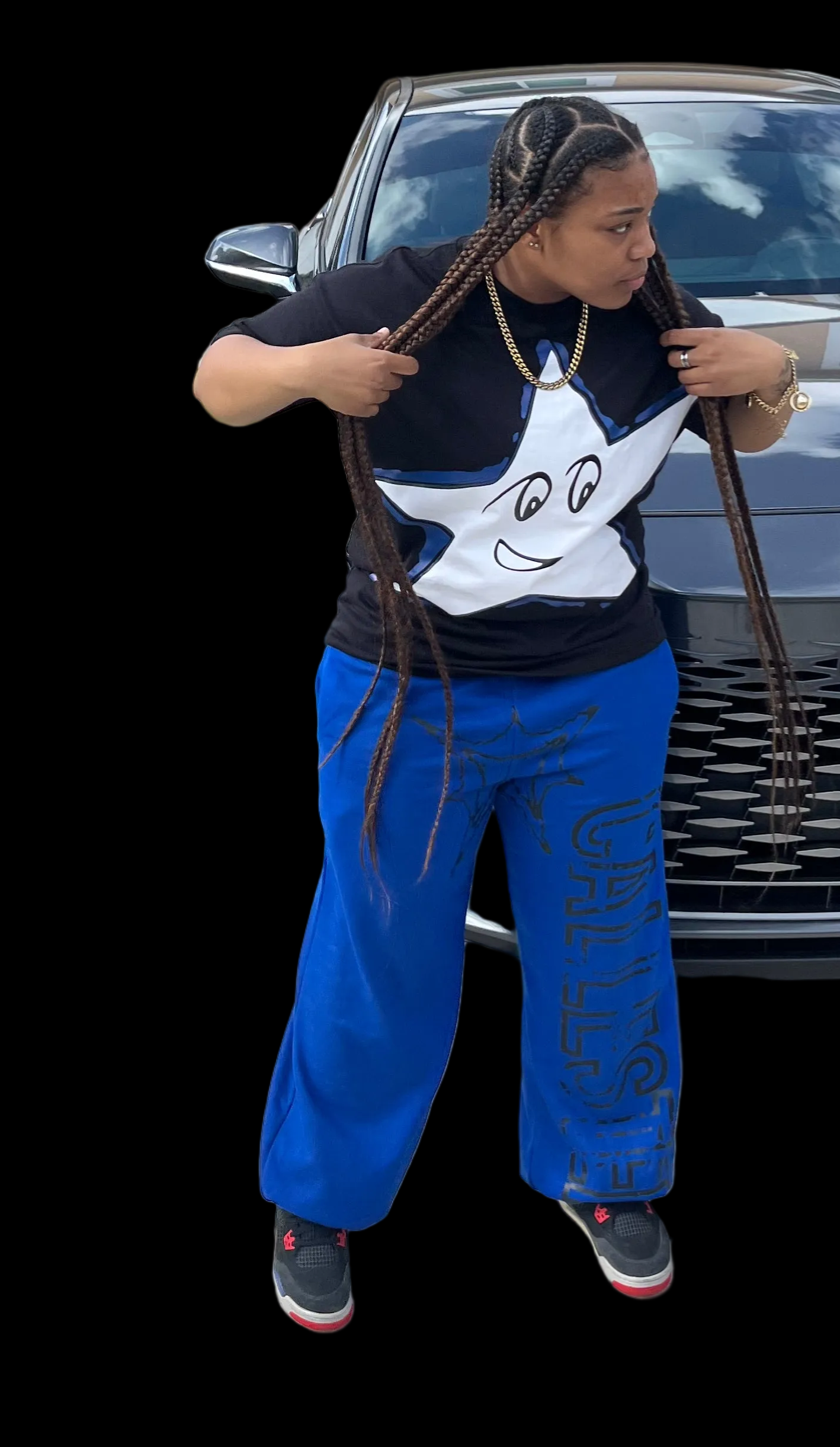 Blue Star Black Tee