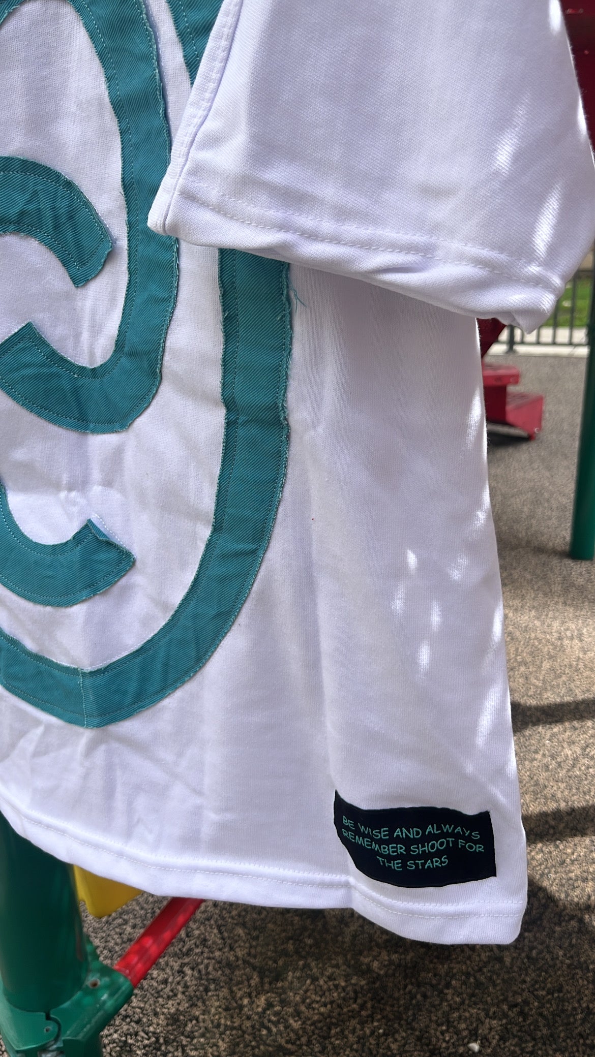 Teal Star White Tee