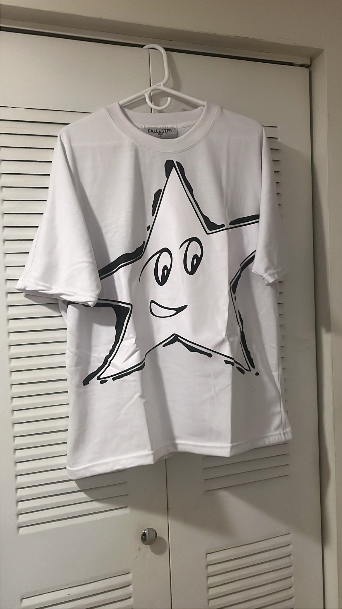 Black Star White Tee