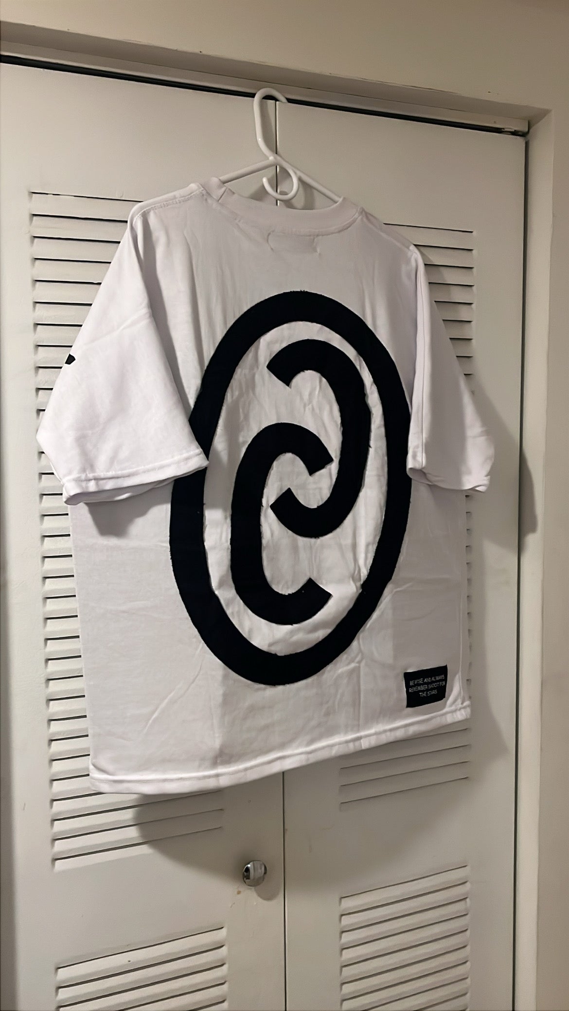 Black Star White Tee