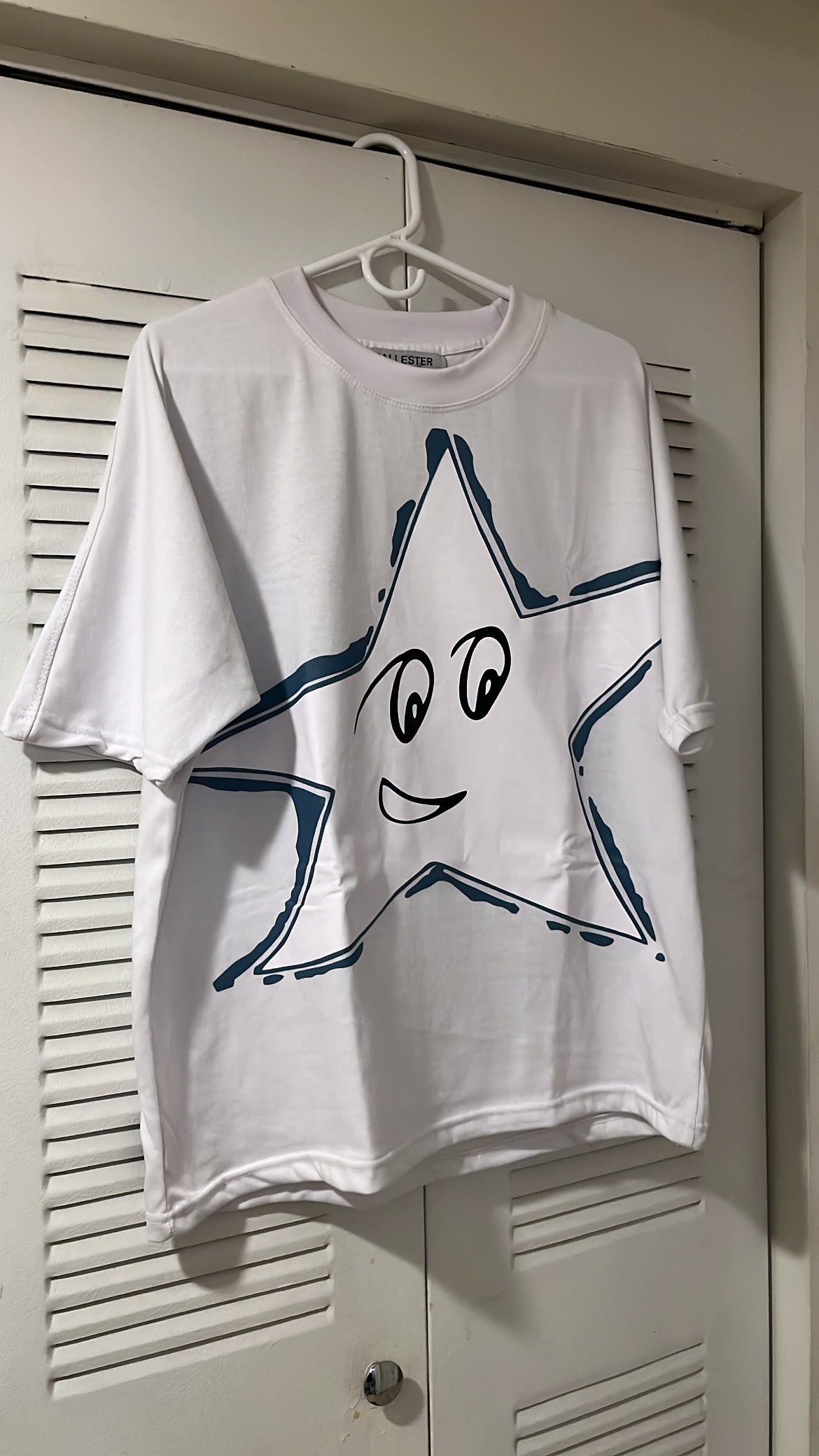 Teal Star White Tee
