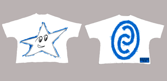 Blue Star White Tee
