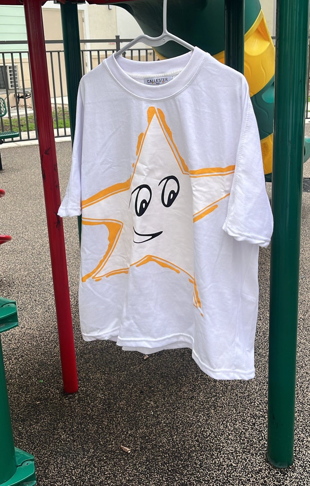 Yellow Star White Tee