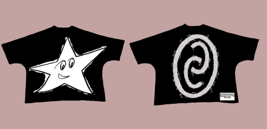 White Star Black Tee