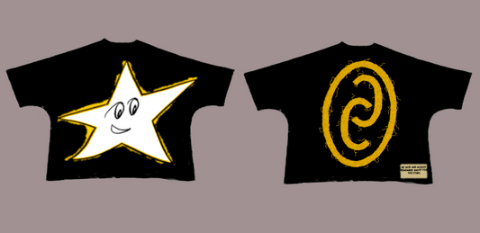 Yellow Star Black Tee